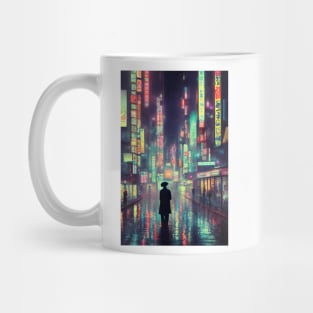 Tokyo Neon Rainy Anime Japan Mug